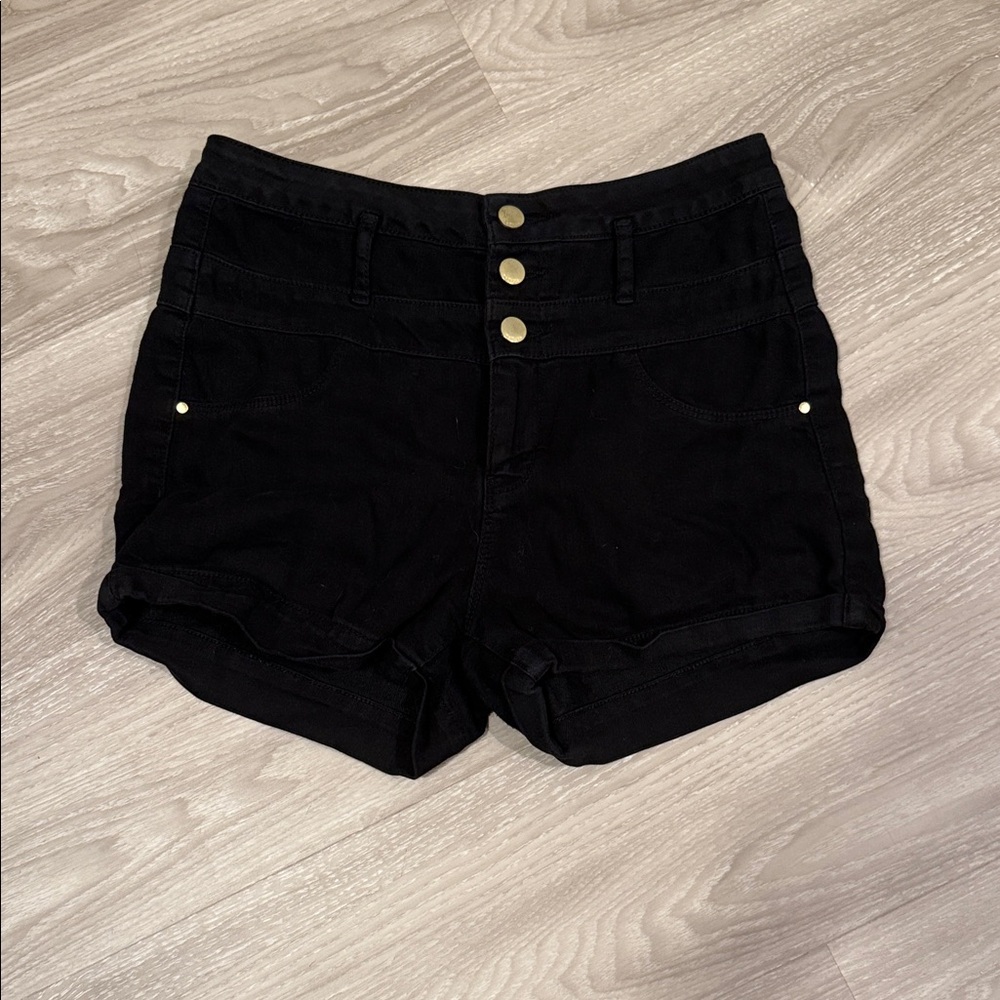 Refuge High Waist Black Women's Shorts